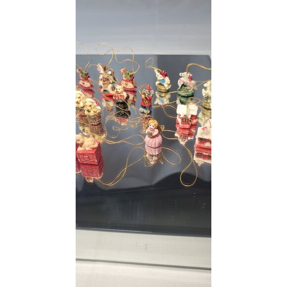 Vintage Mini Trims Hand Painted Christmas Ornaments - SET OF 24 - Picture 5 of 15
